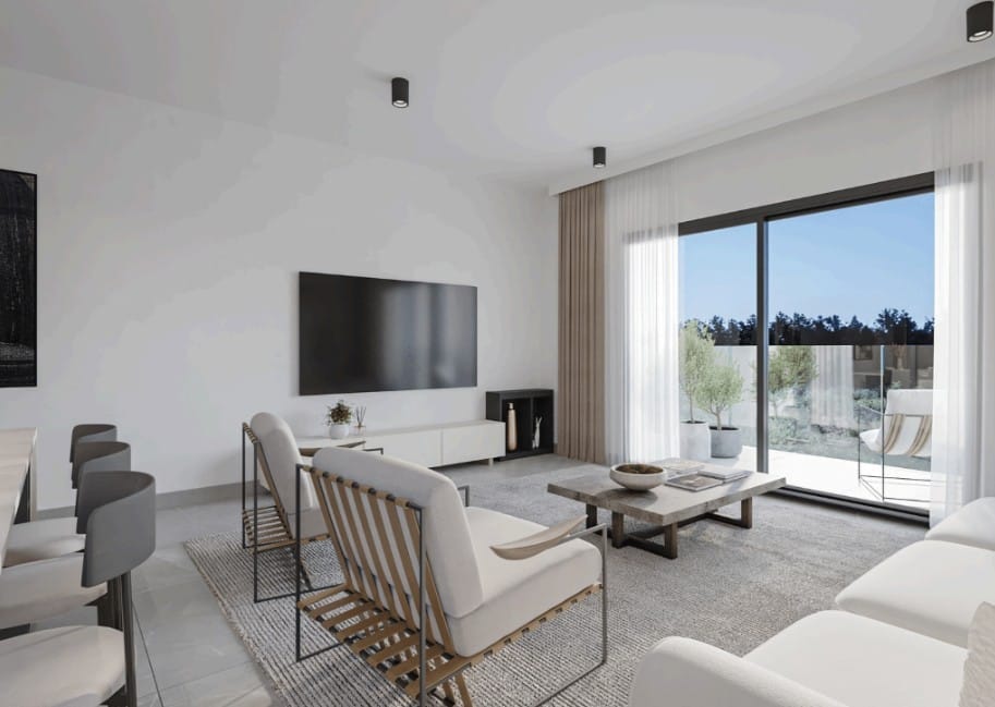 Modern 2-bedroom apartment interior in Paphos