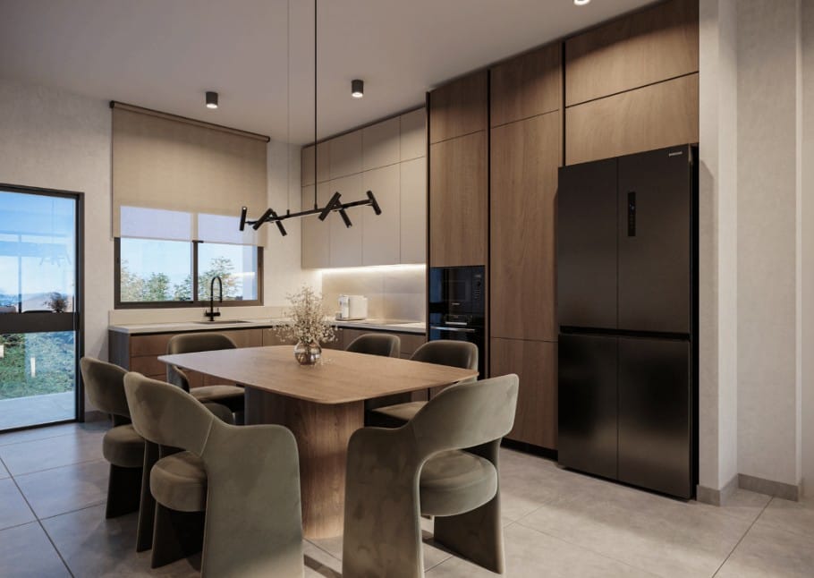 Contemporary kitchen in Paphos Town Centre apartment