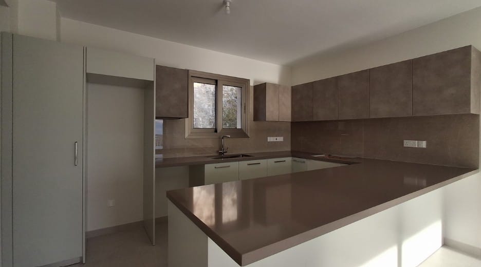 Modern fitted kitchen in a 3-bedroom Paphos apartment