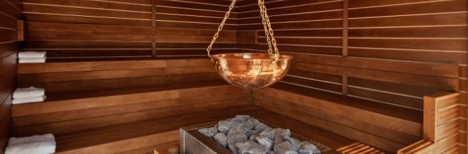 Communal sauna at a Limassol residential development