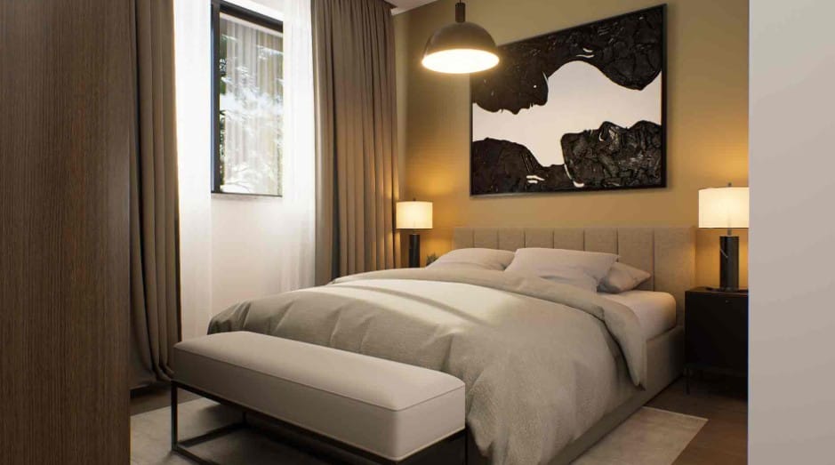Bedroom in an off-plan 2-bedroom apartment in Polis, Paphos